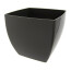 Kunststoff-Vase SIENA konisch, Farbe grau-glänzend, 30x30x27 cm