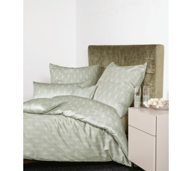 Janine Interlock-Jersey Bettwäsche CarmenS 55078, Streifen-Design, salbeigrün, verschiedene Größen