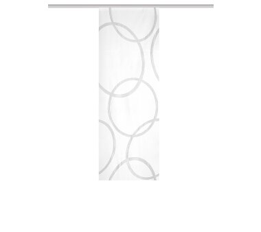 Jacquard-Schiebegardine VARINKA,  halbtransparent, Farbe weiß