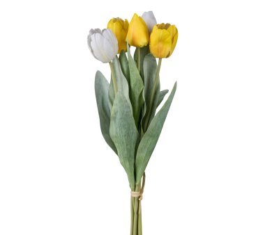 Kunstblume Tulpenbund, 5 Blüten, 2er Set, Farbe...