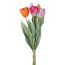 Kunstblume Tulpenbund, 5 Blüten, 2er Set, Farbe orange--mix, Höhe ca. 49 cm