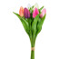 Kunstblume Tulpenbund, 6 Blüten, 3er Set, Farbe bunt, Höhe ca. 34 cm