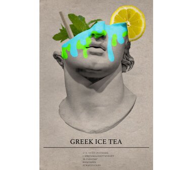 Keilrahmenbild KOMAR GREEK ICE TEA COCKTAIL, BxH 40x60 cm