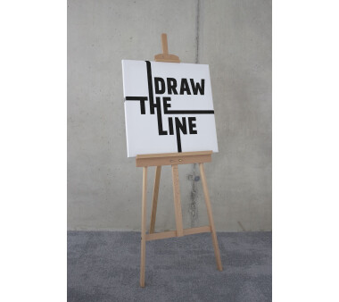 Keilrahmenbild KOMAR TYPO DRAW THE LINE, BxH 60x60 cm