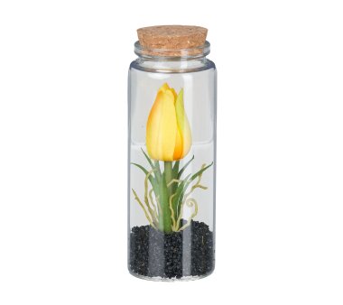 Kunstpflanze Tulpe, 4er Set, Farbe gelb, im Glas mit...