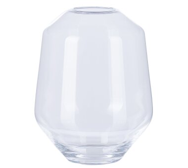 Glas-Vase, klar, 17x17x21 cm