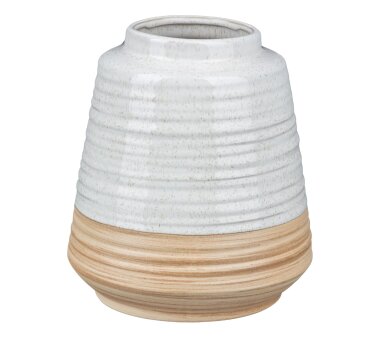 Porzellan-Vase Modern Earth, hellbraun, 18x18x20 cm