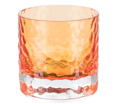 Glas-Windlicht BOLERO, 4er Set, Farbe orange, ca. 6,5x6,5x6,5 cm