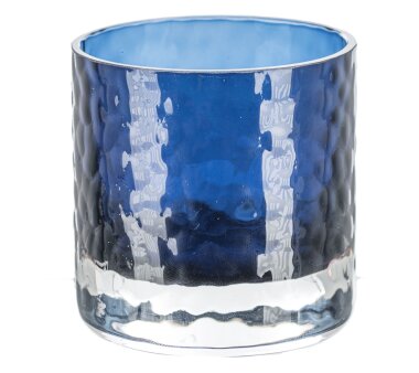 Glas-Windlicht BOLERO, 4er Set, Farbe royalblau, ca....