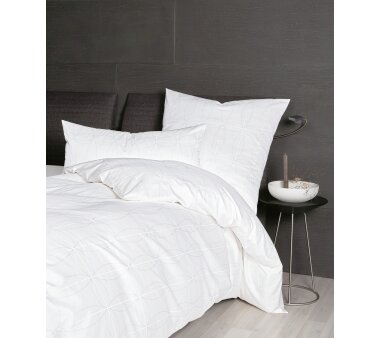 Janine Interlock-Jersey Bettwäsche CarmenS 55090, Grafik-Design, weiß-silber, verschiedene Größen