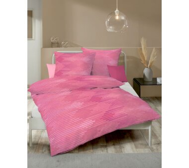 Kaeppel Mako-Satin-Bettwäsche IKAT ALLOVER pink, 2 tlg., verschiedene Größen