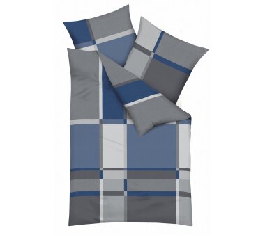 Kaeppel Mako-Satin-Bettwäsche TARO blau, 2 tlg., verschiedene Größen