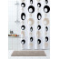 GRUND Folienduschvorhang BUBBLES, Farbe weiß/beige/schwarz, Größe 180x200 cm