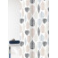 GRUND Textil Duschvorhang DUETTO, Farbe weiß/braun, Größe 180x200 cm