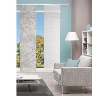 VISION S Schiebevorhang PACEY in Bambus-Optik, Digitaldruck, halbtransparent, taupe, Größe BxH 60x260 cm