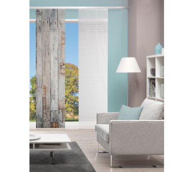 VISION S Schiebevorhang LIZZA in Bambus-Optik, Digitaldruck, halbtransparent, natur, Größe BxH 60x260 cm
