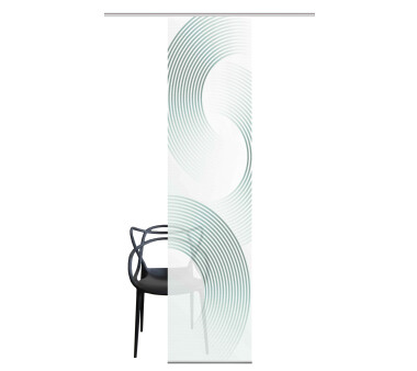 VISION S Schiebevorhang BEXON in Bambus-Optik, Digitaldruck, halbtransparent, petrol, Größe BxH 60x260 cm