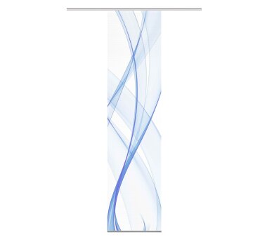 VISION S Schiebevorhang PACOLIA in Bambus-Optik, Digitaldruck, halbtransparent, blau, Größe BxH 60x260 cm