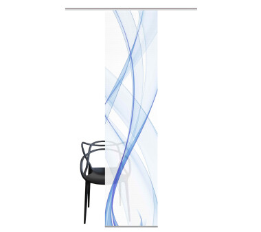 VISION S Schiebevorhang PACOLIA in Bambus-Optik, Digitaldruck, halbtransparent, blau, Größe BxH 60x260 cm
