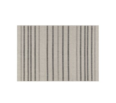 Flachgewebe-Teppich TERRACE, Streifen-Dessin, Farbe grau-kiesel