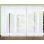 HOME in green 5er Set Schiebegardinen ROMOLUS, halbtransparent, Höhe 245 cm, weiß