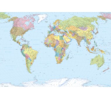 Vlies Fototapete KOMAR, WORLD MAP, 4 Teile, BxH 368 x 248 cm