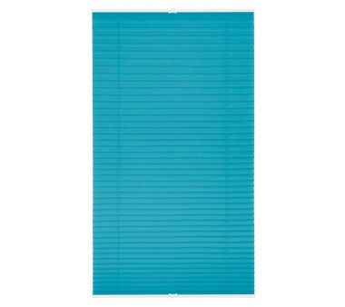 Lichtblick Plissee Klemmfix, ohne Bohren, verspannt - blau 60 cm x 210 cm (B x L)